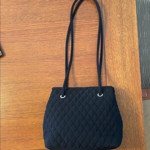 Vera Bradley Elegant Black Quilted Shoulder Bag
